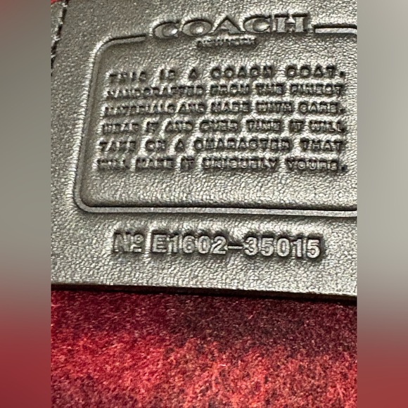 Coach Black Wool Blend Cape w/Plaid Interior & Detachable Hood Size M/L F18030 - Picture 6 of 10